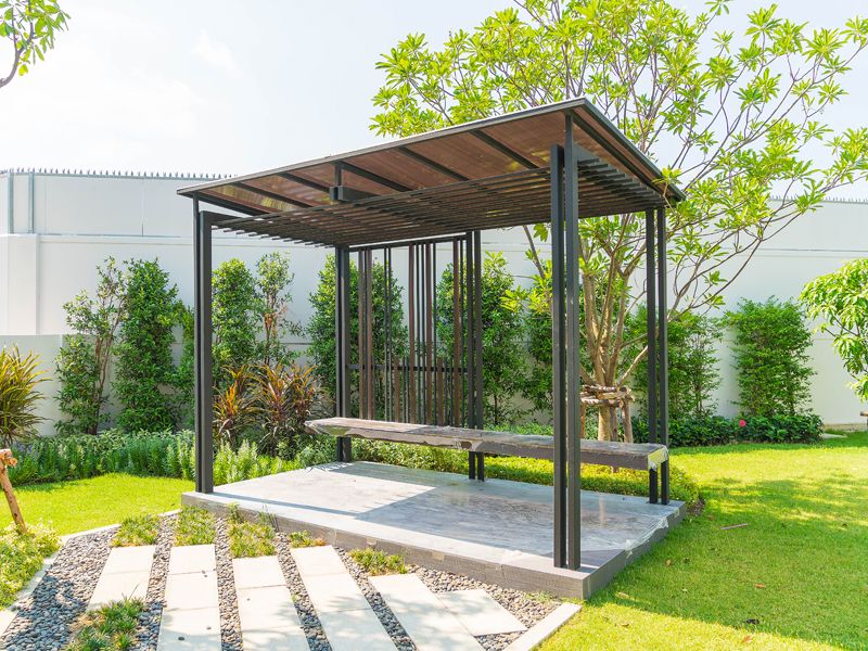 Pavillion aluminium kunsstoff